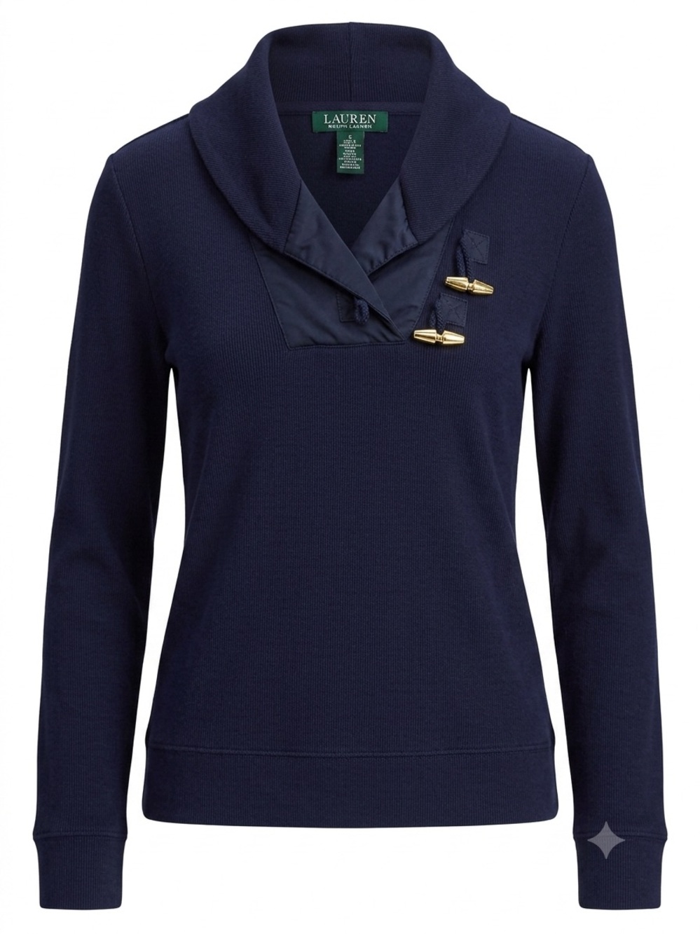 Lauren Ralph Lauren Navy Pullover with Gold Toggle Details